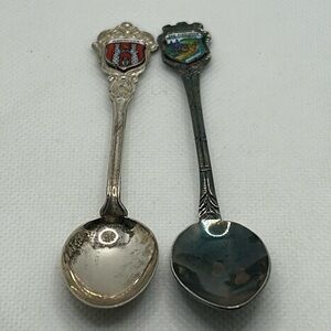Souvenir spoons from Germany 800 silver two spoons 1Hanover 2 bad Kissinger